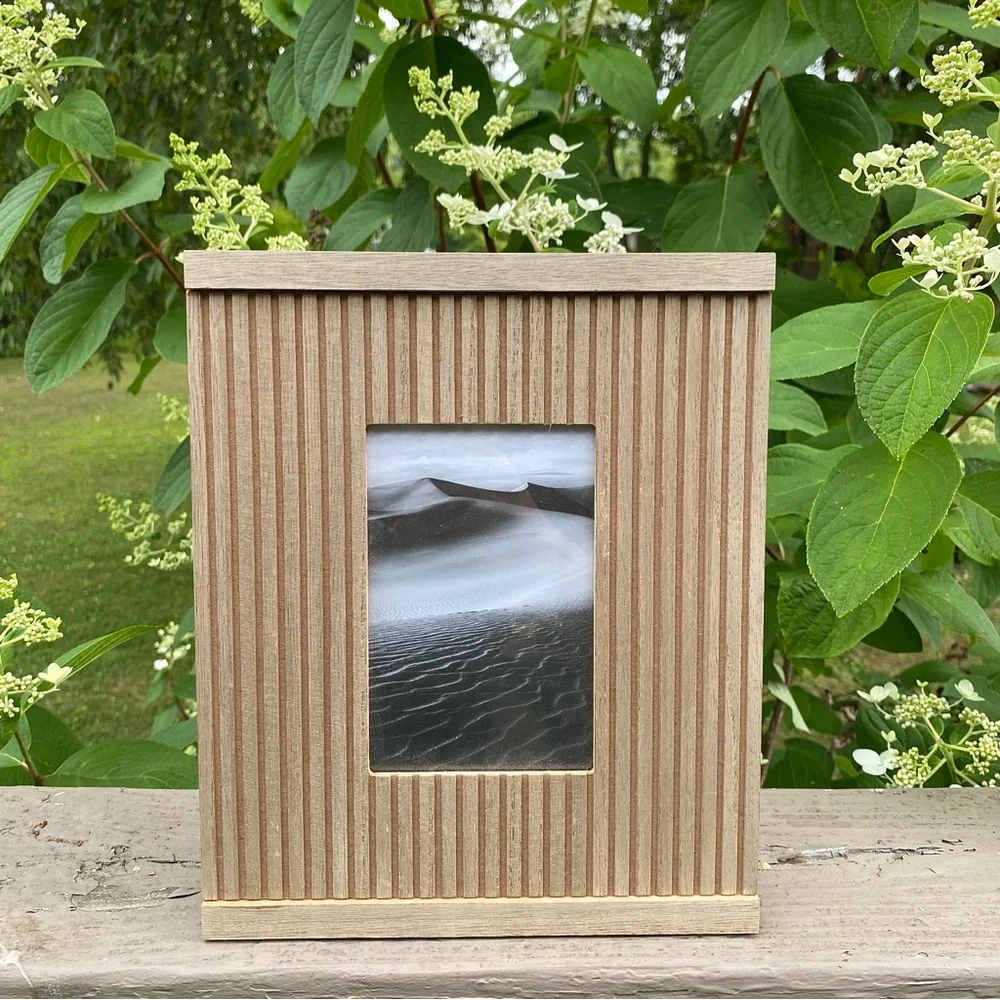Threshold 4X6 Fluted Frame slats natural wooden picture frame farmhouse cottage